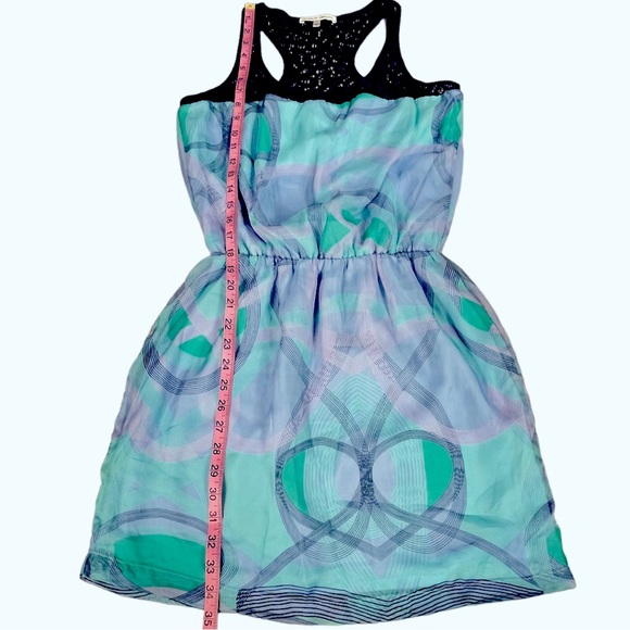 Collective Concepts size medium blue & teal dress with lace design at top EUC - Picture 7 of 11